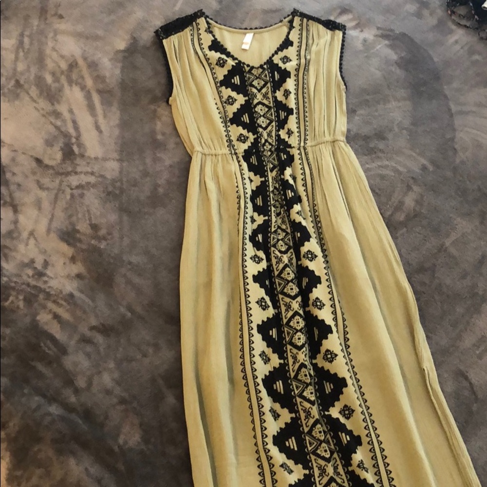 Green and Black dress